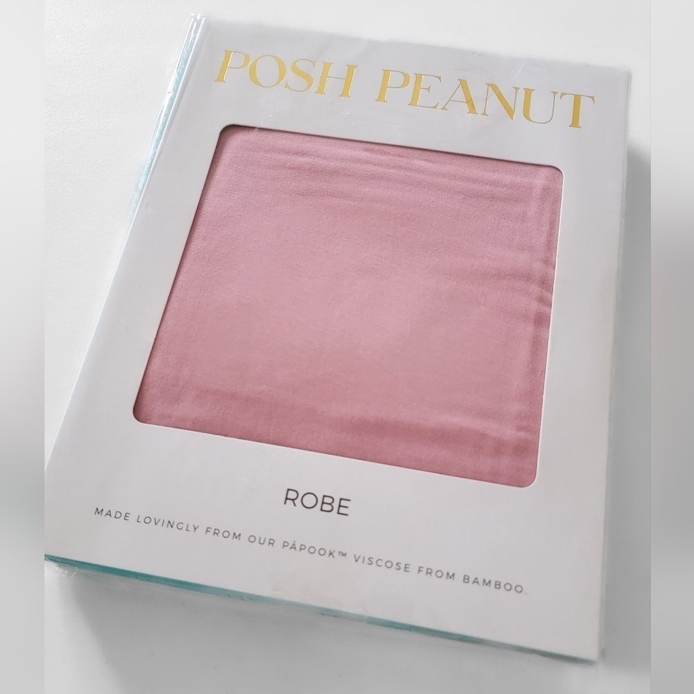 Posh Peanut Dusty Rose Pink Maternity Robe Size Small